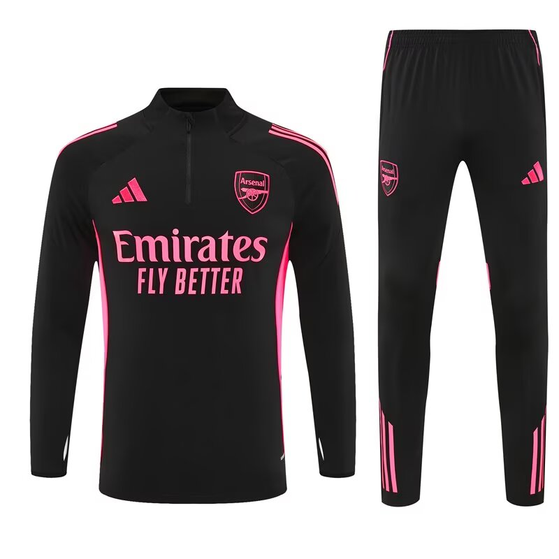 AAA Quality Arsenal 25/26 Tracksuit - Black/Pink AAA Quality Arsenal 25/26 Tracksuit - Black/Pink